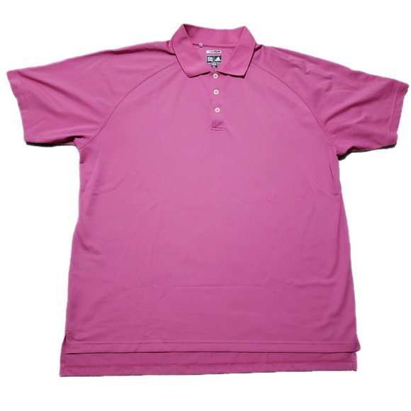 adidas Other - Adidas Men's Climalite Golf Shirt XXL Pink Short Sleeve Collar